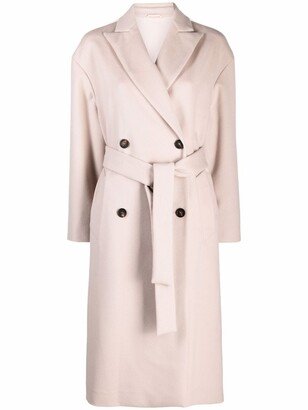 Double-Breasted Wool-Cashmere Blend Coat