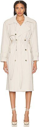 THE MANNEI Pirgos Trench Coat in Beige