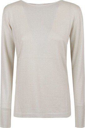 Long-Sleeved Crewneck Jumper-AM