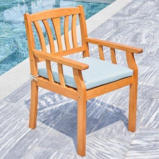 TiramisuBest Nautical Outdoor Eucalyptus Wooden Dining Chair