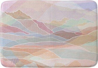 Sewzinski Pastel Mountains Memory Foam Bath Mat