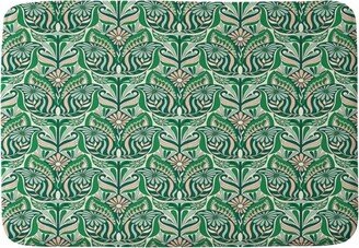 34x21 Jenean Morrison Mirror Image Memory Foam Bath Mat Green