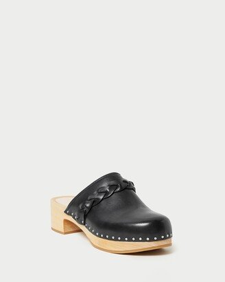 Polina Black Low Braided Clog