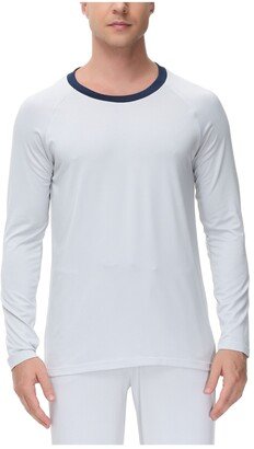 Men's Moisture-Wicking contrast Crewneck Lounge T-Shirt