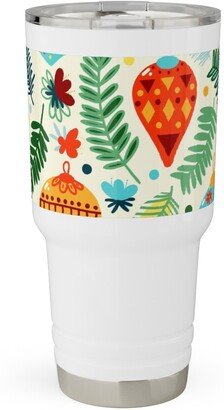 Travel Mugs: Colorful Christmas Classic - Multi Travel Tumbler, 30Oz, Multicolor