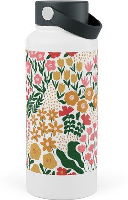 Photo Water Bottles: Wild Meadow - Light Stainless Steel Wide Mouth Water Bottle, 30Oz, Wide Mouth, Multicolor