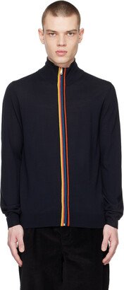 Navy Artist Stripe Cardigan