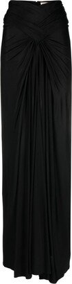 Ruched Jersey Maxi Skirt