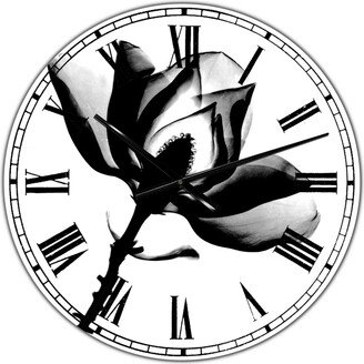 Designart Magnolia X-Ray Oversized Cottage Wall Clock - 36