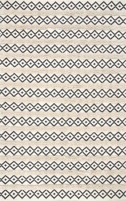 Hand Loomed Cotton Teyana Area Rug, , Ivory