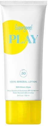 PLAY 100% Mineral Lotion SPF 50 with Green Algae 3.4 fl. oz.