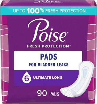 Poise Original Design Postpartum Incontinence Pads for Women - Ultimate Absorbency - - 90ct