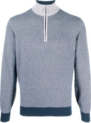 Half-Zip Cashmere Jumper-AE