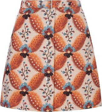 Floral Printed A-Line Mini Skirt