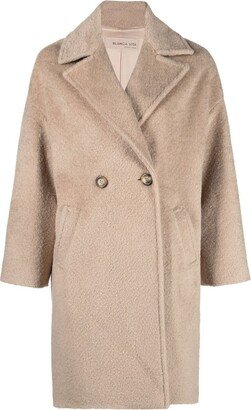 Tuia textured double-breasted coat