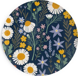 Salad Plates: British Spring Meadow - Navy Salad Plate, Multicolor