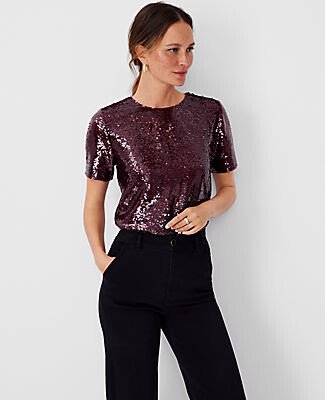 Petite Sequin Tee