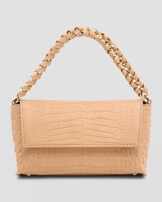 Maria Oliver Malala Crocodile Clutch Bag with Chain Strap