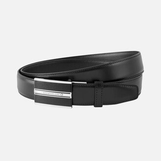 Black 30 Mm Leather Belt-AA