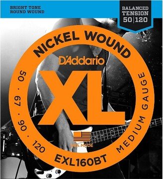 D'Addario EXL160BT Balanced Tension 50-120 Long Scale Electric Bass String Set