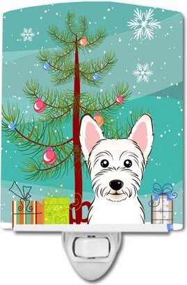 Christmas Tree and Westie Ceramic Night Light