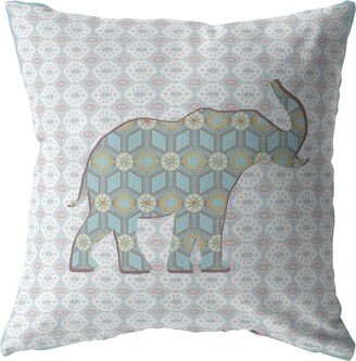 Amrita Sen Designs Amrita Sen Elephant Silhouette Indoor Outdoor Pillow-AB