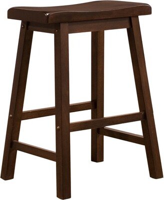 Set of 2 24 Watkins Saddle Seat Backless Counter Height Barstools