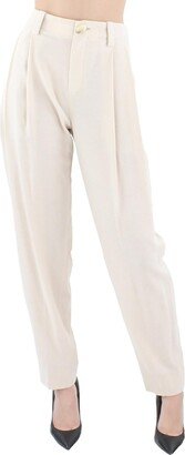 Womens Wool High-Waisted Trouser Pants