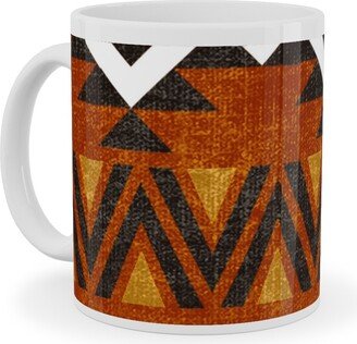 Mugs: Modern Desert - Rust Ceramic Mug, White, 11Oz, Orange