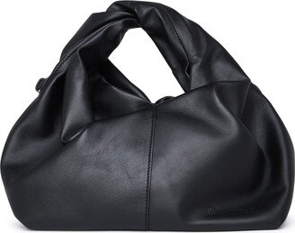 Black Leather Hobo Twister Bag