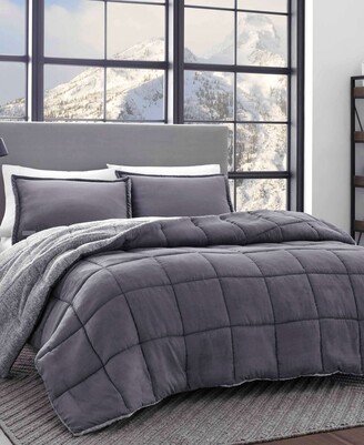 Sherwood Microsuede Grey Down Alternative Comforter Set, King