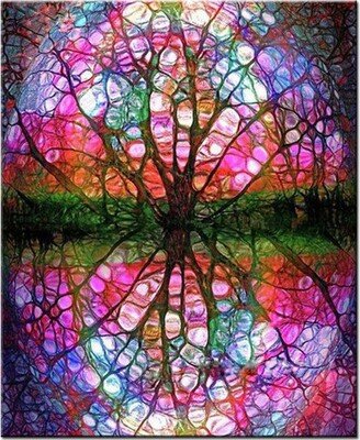 5D Diy Diamond Painting Color Landscape Tree Cross Stitch Kit Full Embroidery Mosaic Picture Of Rhinestones Decor