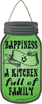 Happiness Full Kitchen Novelty Metal Mason Jar Sign