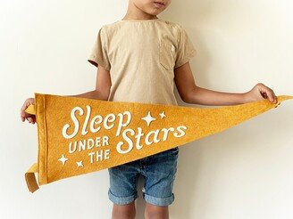 Sleep Under The Stars Pennant - Vintage Style Wool Felt Pennants & Banners