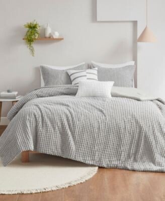 Hayden Clip Jacquard Plush Comforter Sets