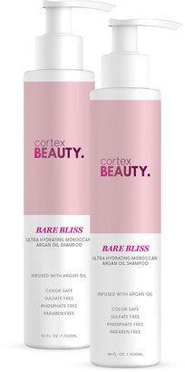 CORTEX BEAUTY Bare Bliss Ultra Hydrating Moroccan Argan Oil Shampoo - 10 fl. oz. - Pack of 2