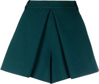 Tailored Pleated High-Waisted Shorts