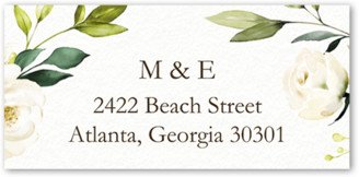 Wedding Address Labels: Blooming Beauty Address Label, White, Address Label, Matte