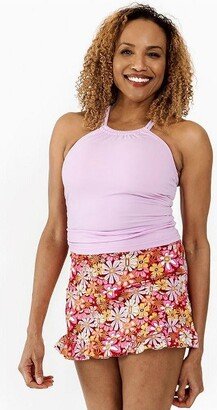 Lime Ricki Swimwear Lime Ricki Women's Groovy Blooms Ultra High-Waist Skirt w/ Bottoms - XL