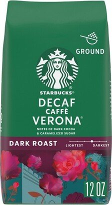 Dark Roast Decaf Ground Coffee — Caffè Verona — 100% Arabica — 1 bag (12 oz.)