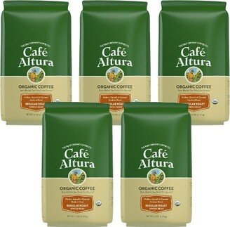 Cafe Altura 100% Organic Whole Bean Coffee Regular - 5 lbs/1 Bag