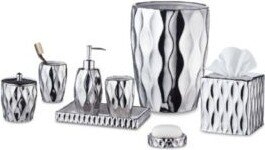 Silver Wave Bath Accessory Collection