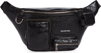 Superbusy Crinkle Leather Belt Bag