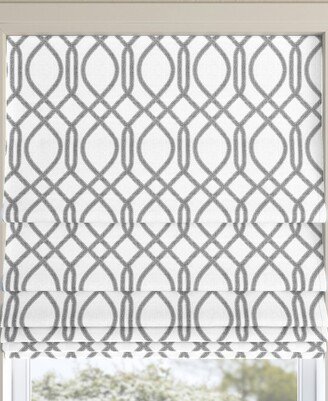 Detour Modern Trellis 100% Blackout Cordless Roman Shade, 64