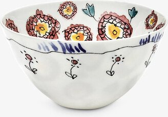 Anemone Milk Floral-motif Bone-china erving Bowl 12cm