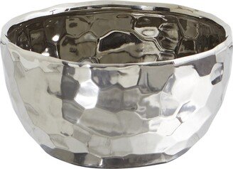 8.75 Designer Silver Bowl - H: 4.5 In. W: 8.75 In. D: 8.75 In.