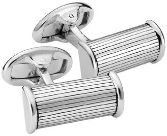 Non Branded Silver Half Barrel Cufflinks