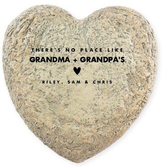 Garden Stones: There's No Place Like Garden Stone, Heart Shaped Garden Stone (9X9), White