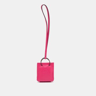 Pink Milo Lambskin & Swift Leather Bag Charm