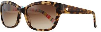 Johanna Gradient Butterfly Sunglasses, Havana